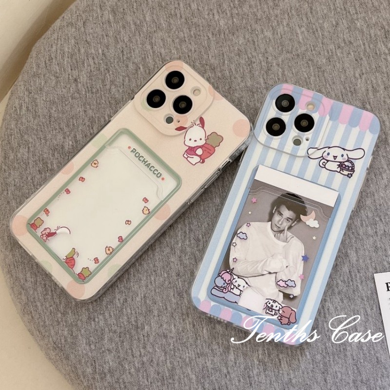 Redmi 12C A1 10C 10A 10 9A 9C 9 9T A1+Note12 11s 10s 9s 11 10 9 8 Pro Poco X3 NFC X3Pro X3 Mi11 12 Lite 11T ProStriped Puppy Card Holder Casing Ponsel Soft Cover