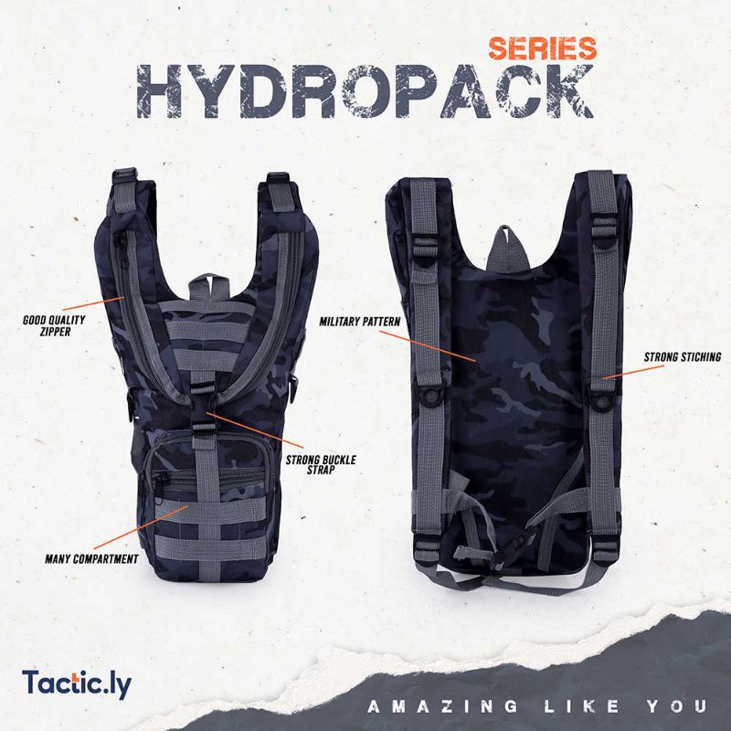 Hydropack Camo Loreng Army Terbaru | Tas Sepeda Travelling Keren