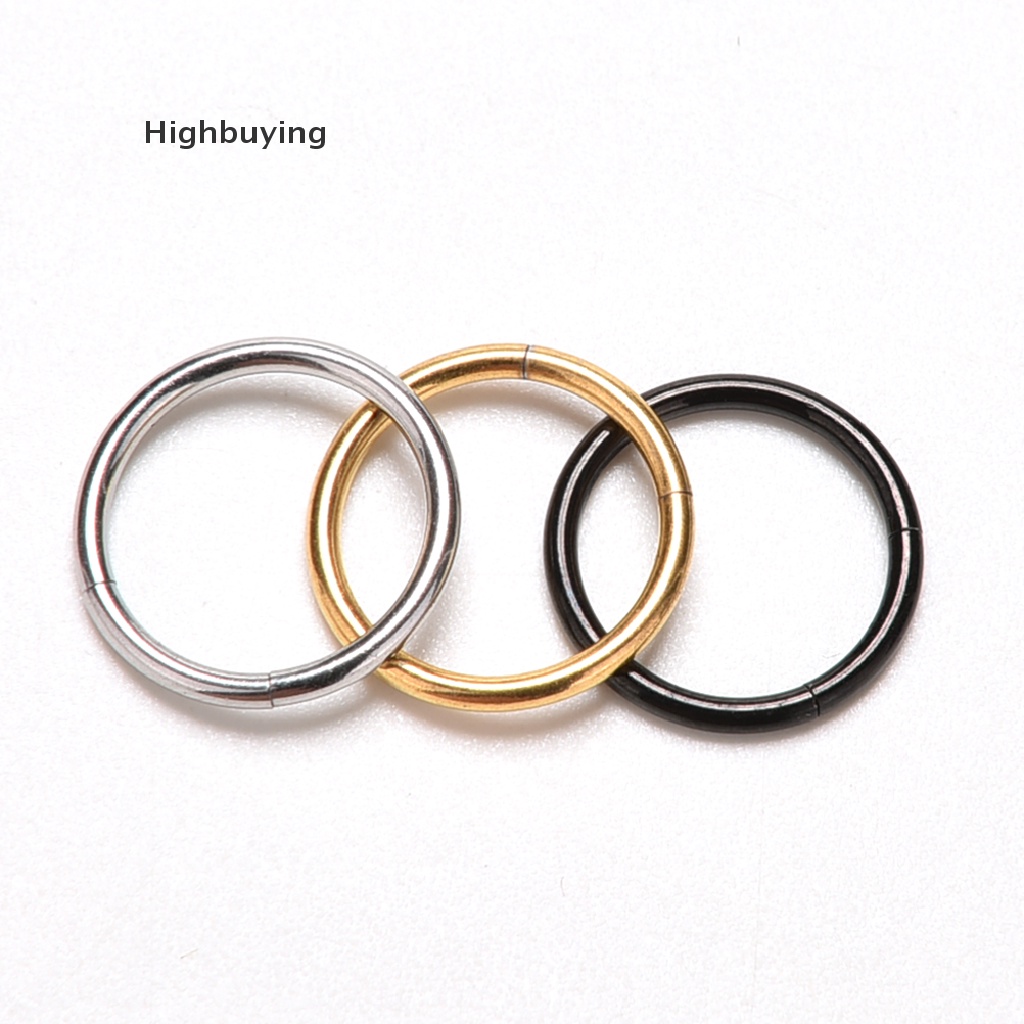 Hbid 1pc Cincin Segmen Berengsel Chic Titanium Septum Clicker Cincin Hidung Bibir Telinga Glory