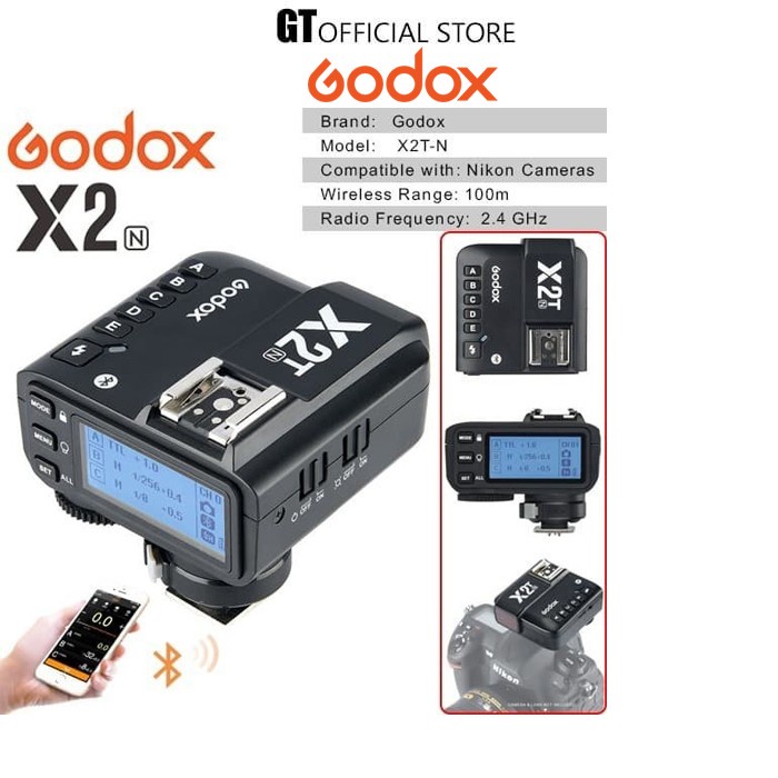 Terlaris Godox X2T For Canon Wireless Triger Transmiter X2 Hss Ttl Xt2 Light