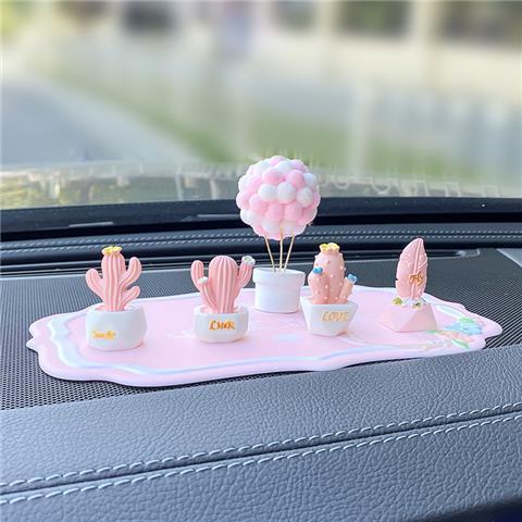 Influencer Mobil Ornamen Unik Kreatif Lucu Tanaman Kecil Perempuan Mobil Pusat Konsol Perlengkapan Dekorasi Interior Daquan