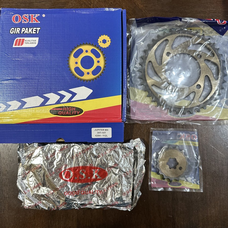 OSK JUPITER MX GEAR SET GEARSET RANTAI PAKET MOTOR 135 OLD LAMA GIRSET