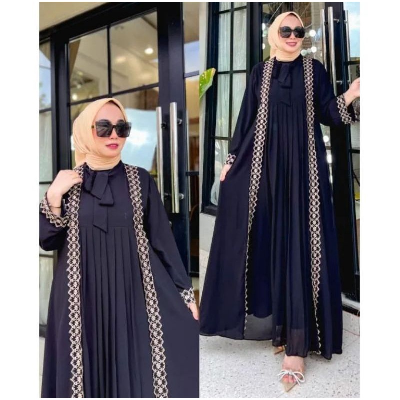 Savira Abaya Hitam Turkey Gamis Arab Terbaru2023 Baju Gamis Abaya Terbaru Abaya Lebaran Mewah