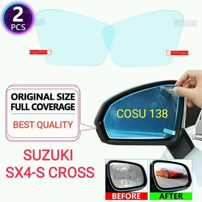 Kaca film Spion Anti fog embun kabut air Hujan Suzuki Sx4 S Cross