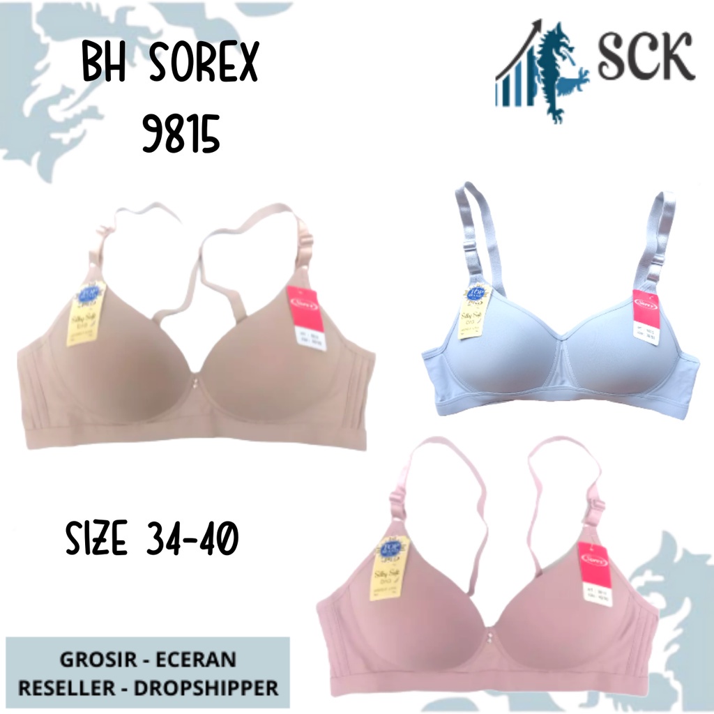 BH SOREX 9815 Busa Tipis Tanpa Kawat Super Soft / Pakaian Dalam Wanita busa tipis 9815 - sckmenwear GROSIR