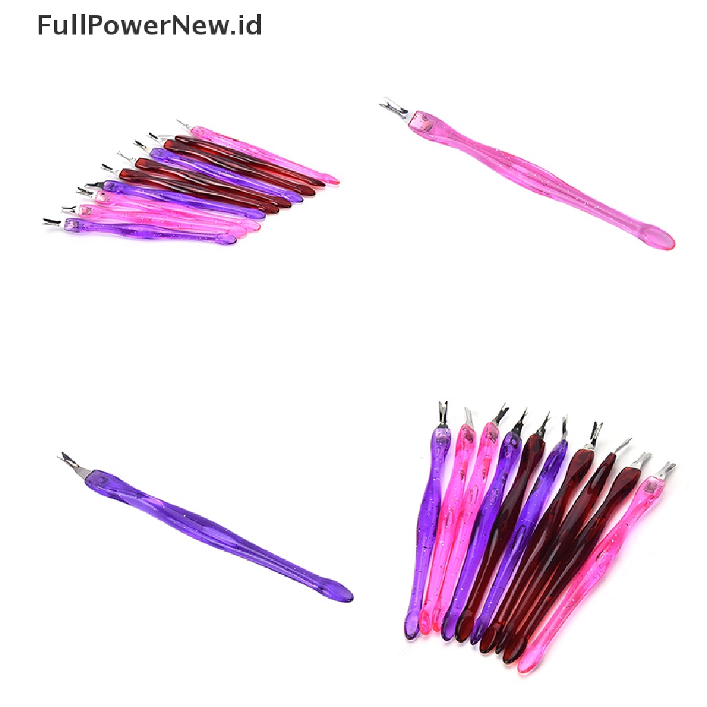 Power New 10pcs Cuticle Pusher Trimmer Pedicure Kuku Kaki Manicure Pedicure Nail Art ID