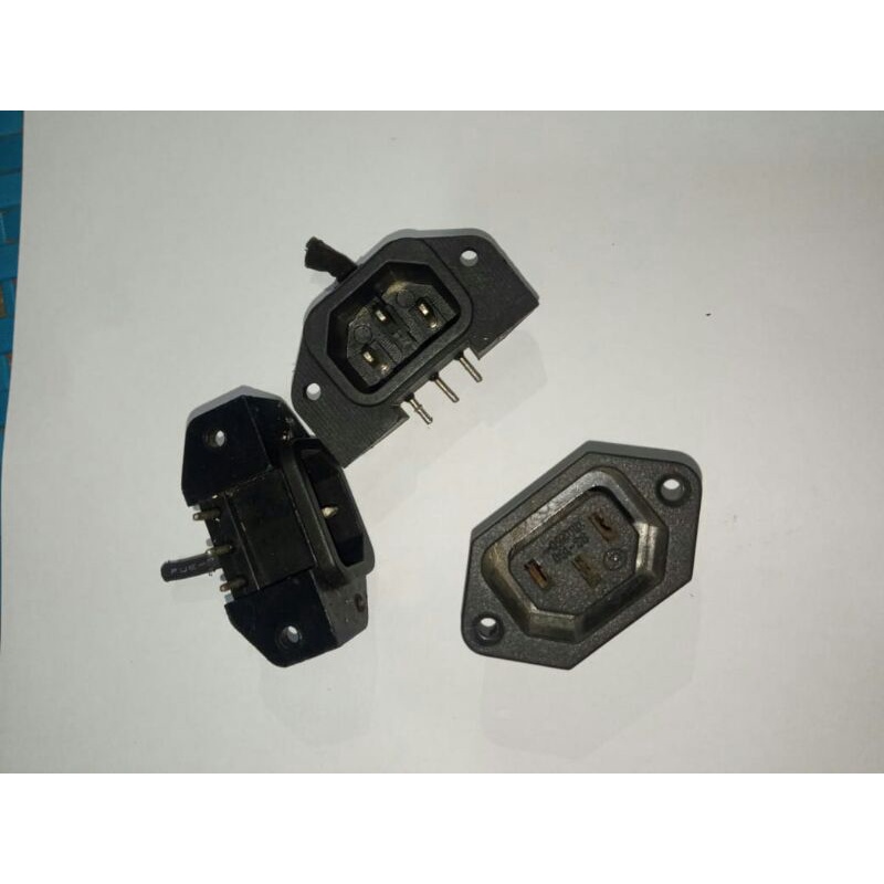 Socket Panel AC Power 3 Pin,soket psu komputer PC Soket Listrik 3 kaki 10A 250V