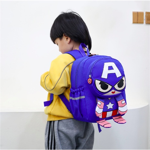 Amadela Story - TAS ANAK PAUD / TK /  TAS RANSEL ANAK SEKOLAH GLOW IN THE DARK TAS ANAK KARAKTER SPIDERMAN IRONMAN CAPTAIN AMERICA