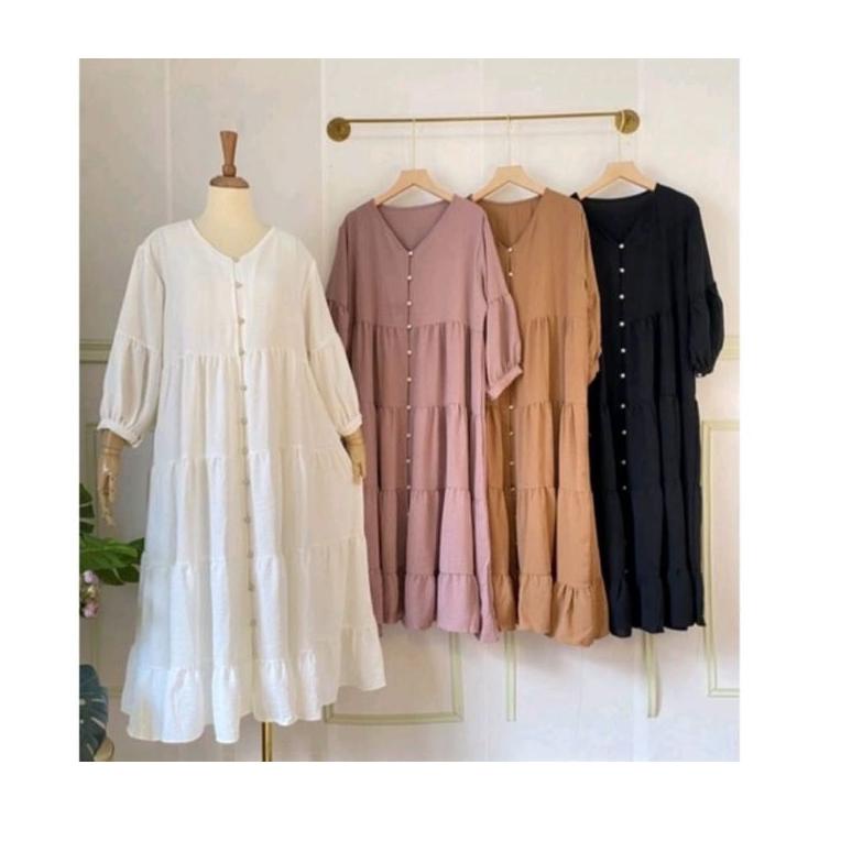 CHEKOUT MIDI DRESS MUTIARA CRINCLE / MIDI DRESS CRINCLE AIRFLOW / MIDI DRESS / MIDI DRESS CRINCLE TE