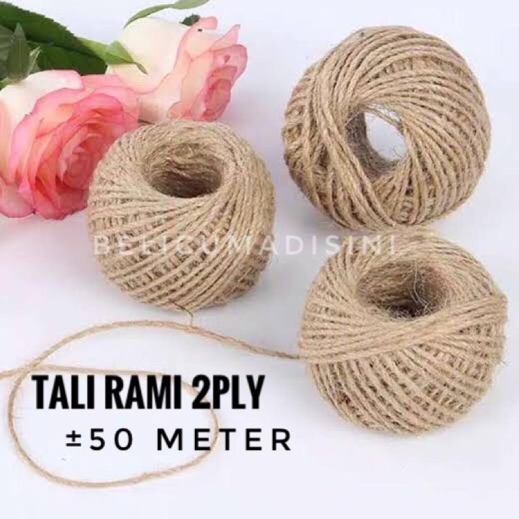 

S80 Tali Rami / Goni ukuran 2 PLY Panjang ±50 Meter | Tali Goni Gulungan | Tali Rami Roll Murah NEW ARRIVAL ぱ
