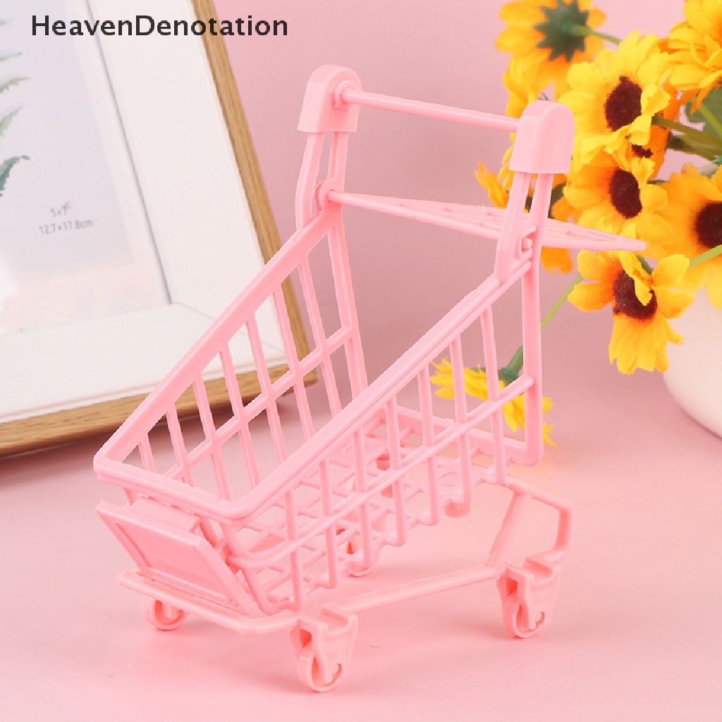 [HeavenDenotation] 1: 12 Dollhouse Miniture Shopping Cart Trolleys For Doll Toys Cake Decoration HDV