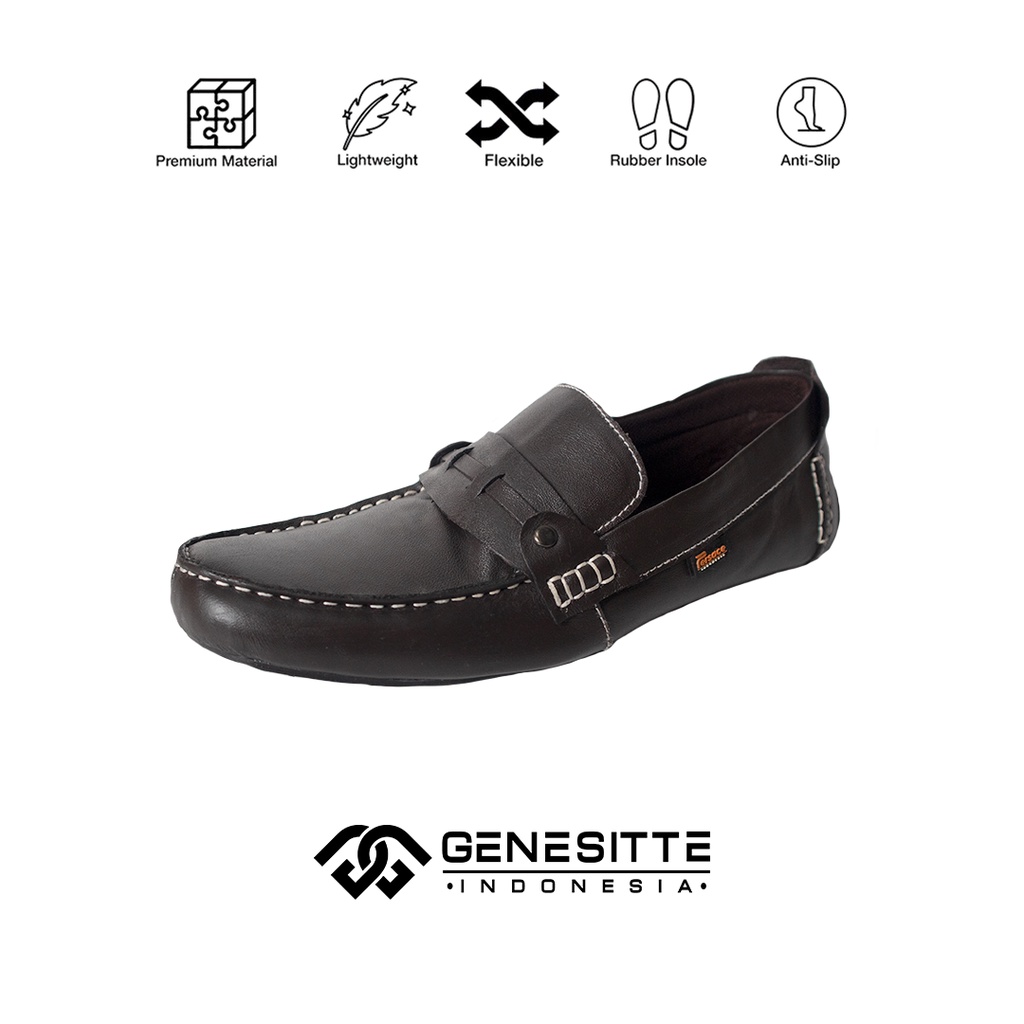 Sepatu Slip On Formal Pria Kulit Asli Garut