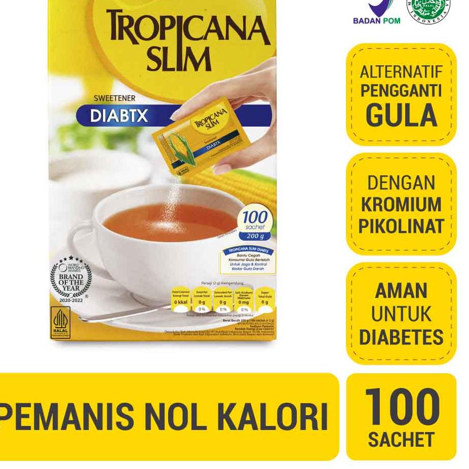 

➯ Tropicana Slim Sweetener Diabtx 100 Sachet - Pemanis untuk i ❊