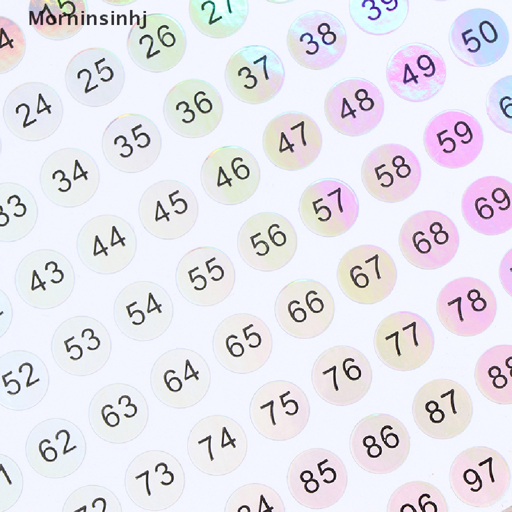 Mornin Waterproof Nomor 1-300 Label Laser Stiker Kutek Lip Number Tag id
