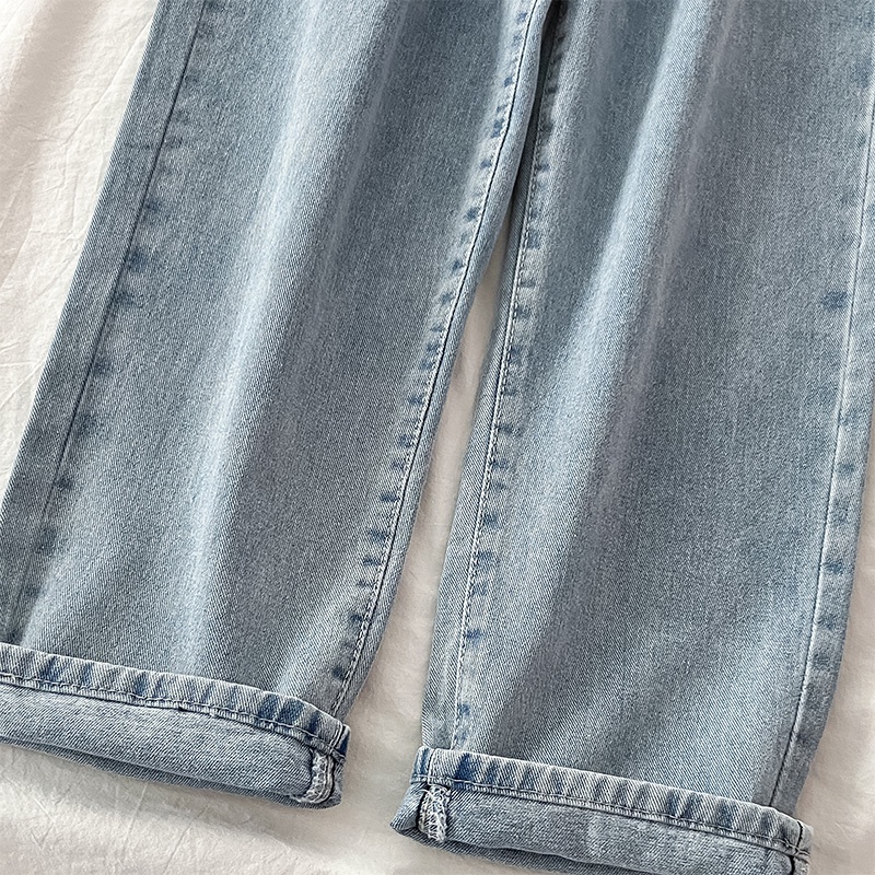 Korea Boyfriend Highwaist Loose Kasual Jeans Wanita Impor (realpict)
