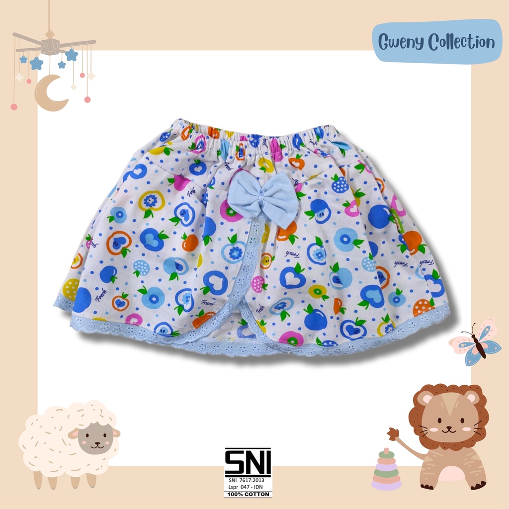 CELANA ROK BAYI ROK CELANA ANAK MOTIF COLOURFULL APPLE KATUN SNI