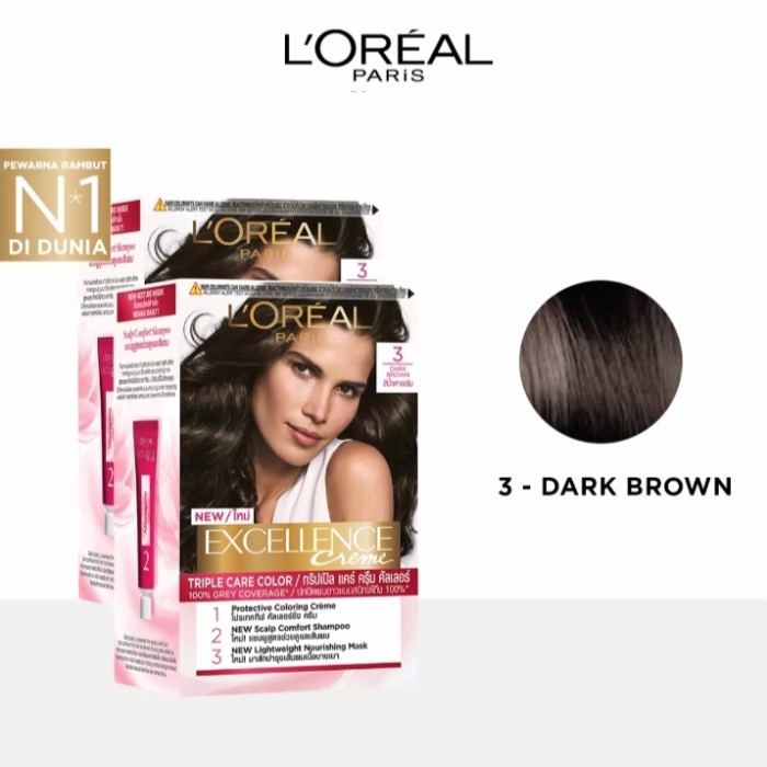 Colt Loreal Paris Excellent Dark Brown Cat Rambut / Cat Rambut Loreal
