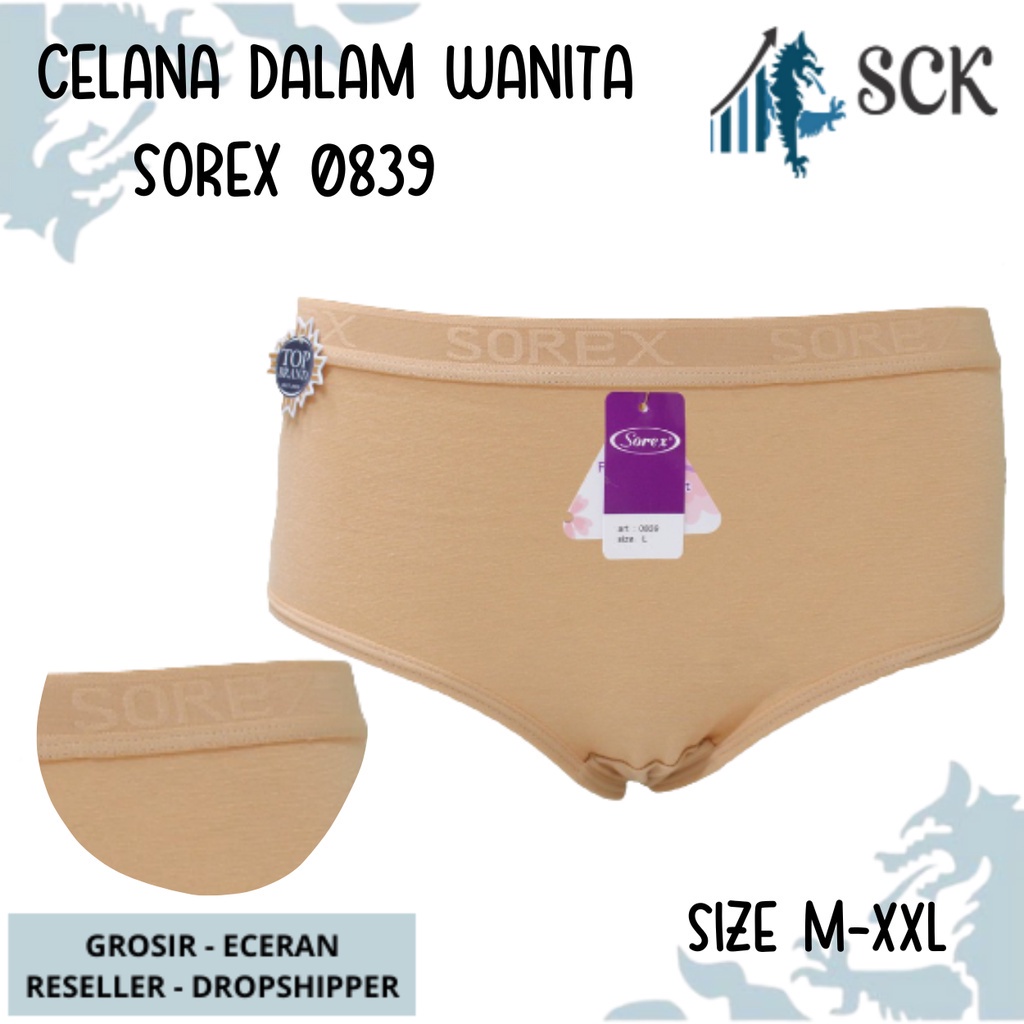 CD Wanita SOREX 0839 Bahan Katun / Celana Dalam Extra Lembut / Pakaian Dalam Cewek - sckmenwear GROSIR