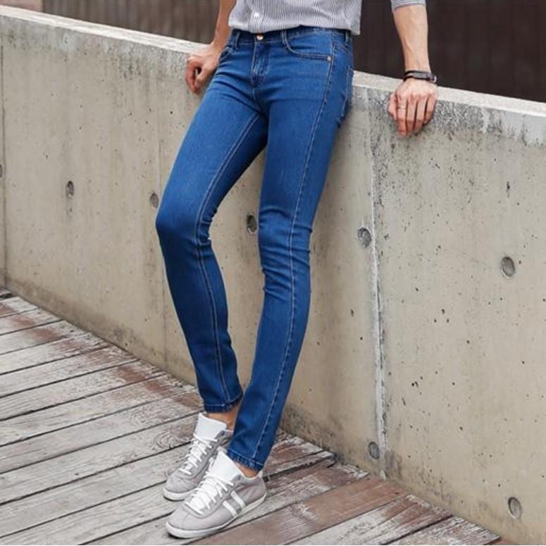Jeans Peregangan Ketat Retro Korea