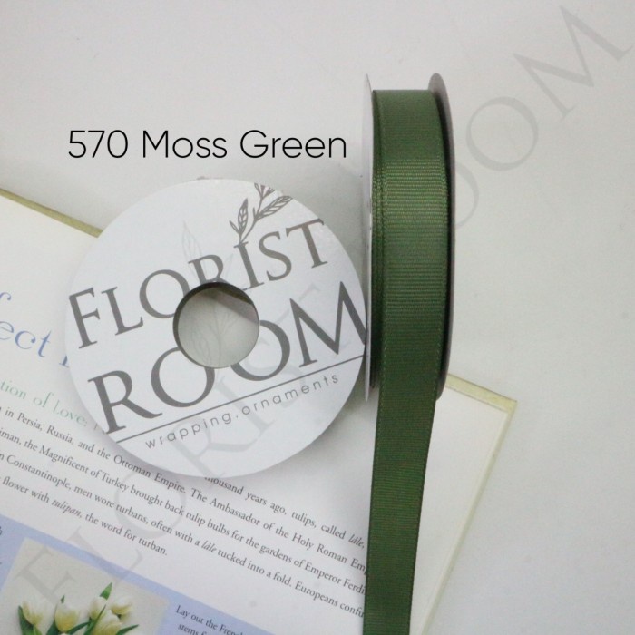 

AIM24- Grossgrain ±1.5cm x 20 Yard - Pita kado - 570 Moss Green