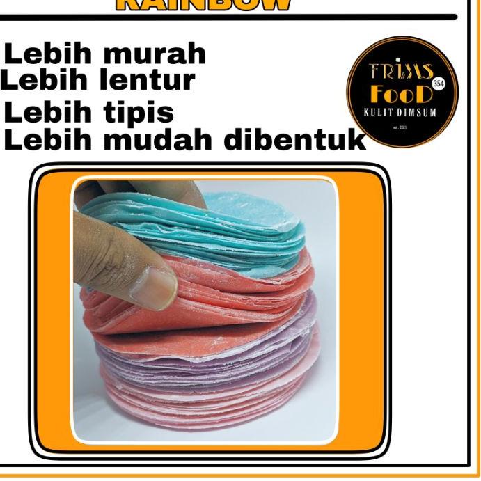 

COD✅-Kulit Dimsum Rainbow Diameter 8cm 300 gram/-+100 lembar
