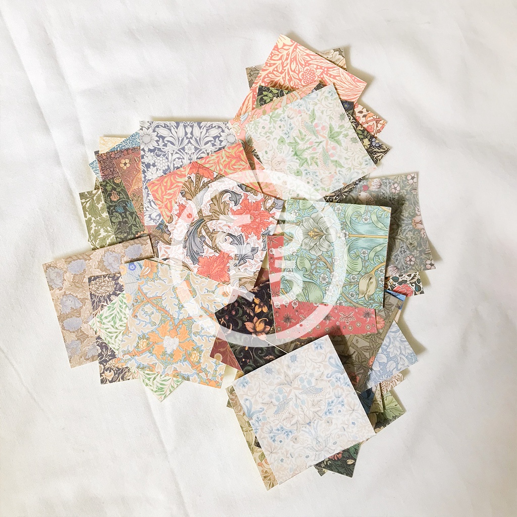 

46 pcs Gambar Desain Tanaman by William Morris untuk Jurnal / Scrapbook (Pack M5)
