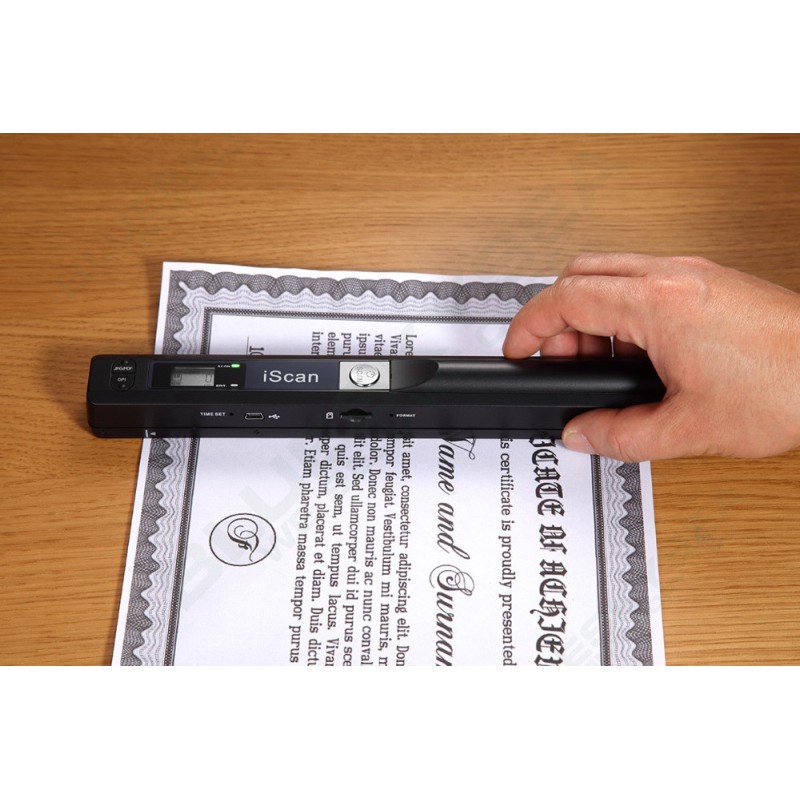 ISCAN01 900DPI Portable Scanner Full Color High Speed LCD Screen