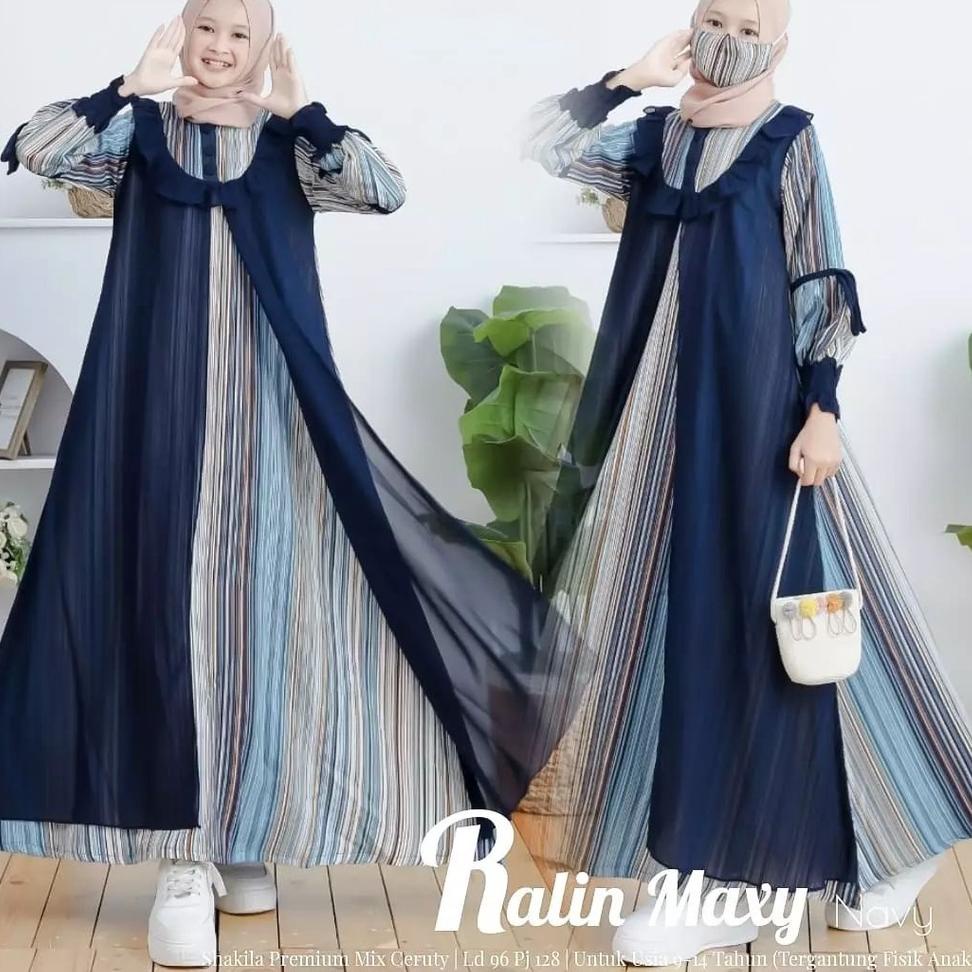 Stok Terbatas Ralin Maxy Gamis Anak Remaja Tanggung Premium Bahan Shakilla IMPORT