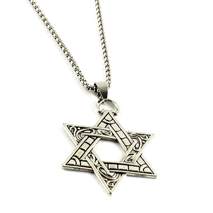 Kalung Rantai Titanium Anti Karat Pentagram Bintang Men Necklace K283