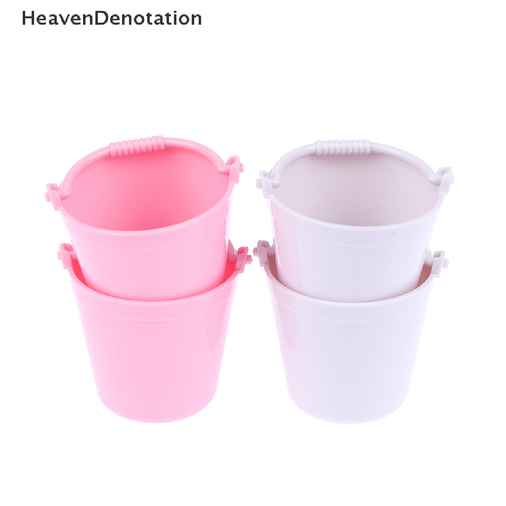 [HeavenDenotation] 4Pcs 1: 12 Mini Cute Buckets Decoration Miniature Toy Doll Food Kitchen Living HDV