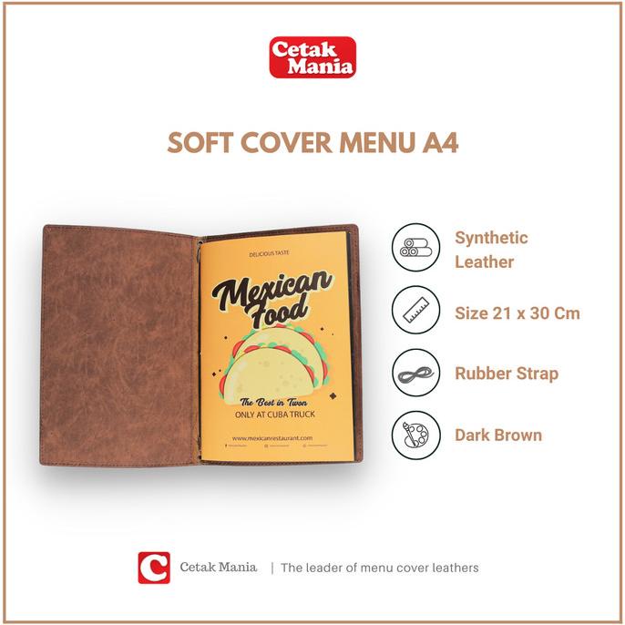 

SOFT COVER MENU KULIT A4 - READY STOCK