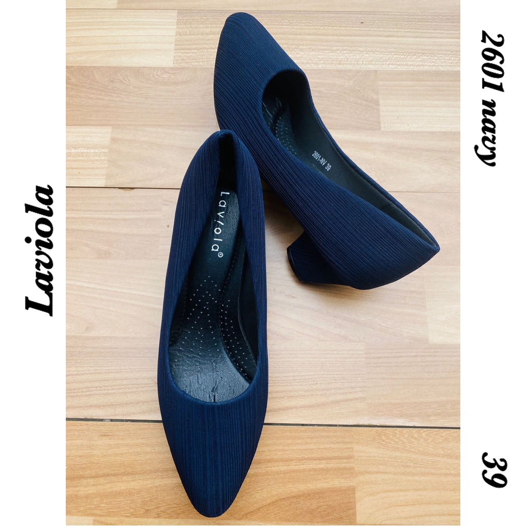 Sepatu heels wanita Laviola Navy 2601