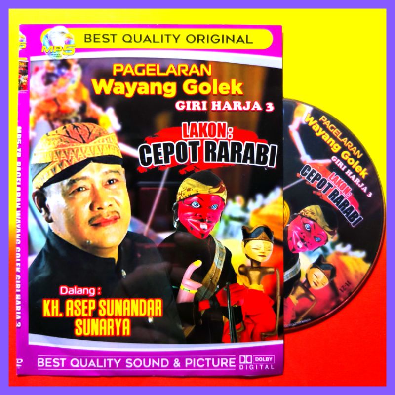 Kaset Mp5 Video Pagelaran Wayang Golek Lakon Cepot Rarabi Dalang Asep Sunandar Sunarya Terbaik.