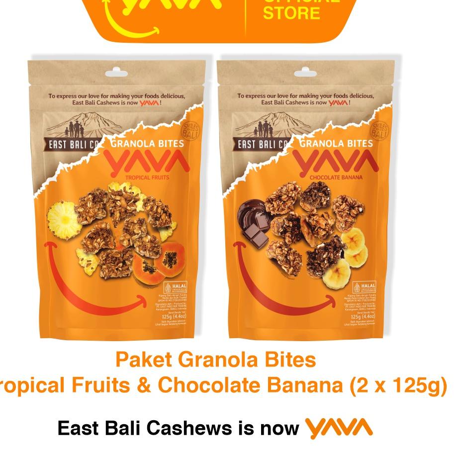 

❄ YAVA Paket Granola Bites Tropical Fruits & Chocolate Banana (2 x 125g) ✯