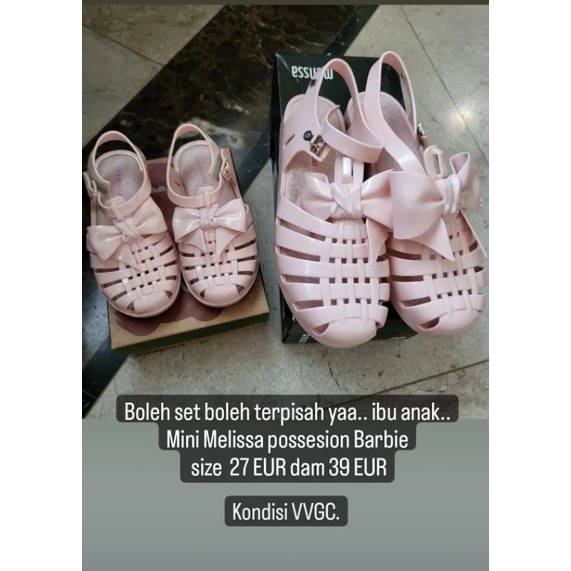 Mini Melissa possesion barbie pink preloved yang Dewasa