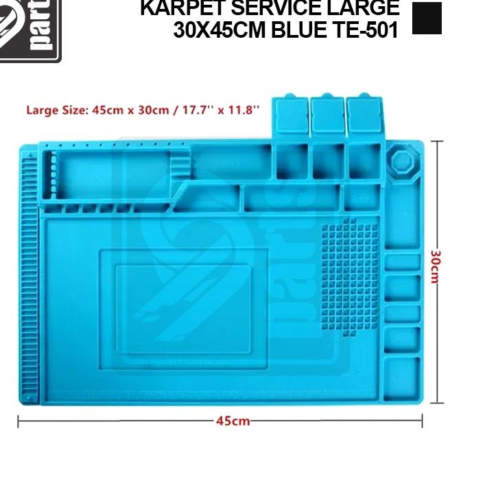 ◄ Karpet Service Biru 30CM X 45CM TE-501 Original High Quality ✼