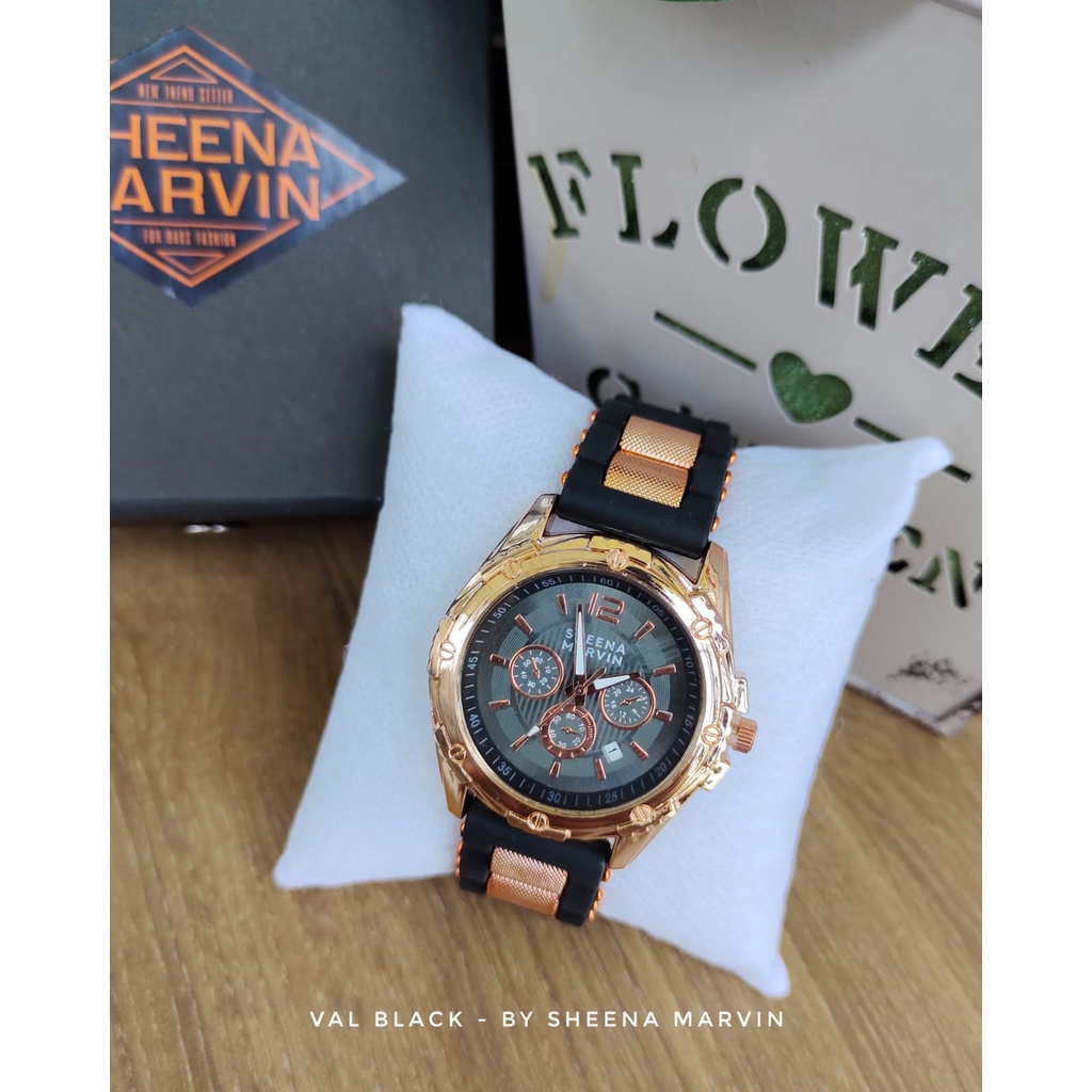 Jam Tangan Val Black Sheena Marvin