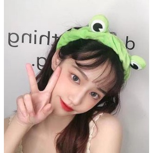 headband bando mata katak kodok frog lucu bando kain handuk cuci muka facial