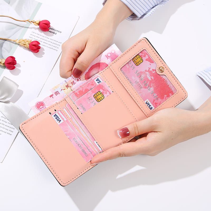 EV 833-5 Dompet Lipat Kecil  Caca Lipat Cewek Korea