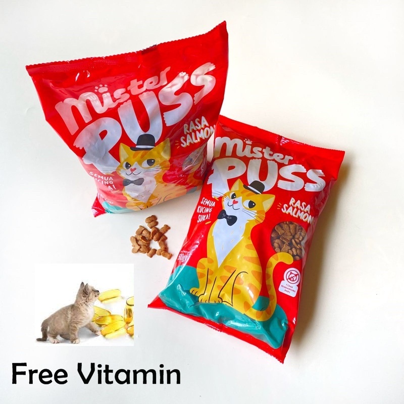 Makanan Kucing Mister Puss Mr Puss 500gr Free Vitamin Premium Quality Dewasa &amp; Kitten Dry Food Pakan Kering Pelet