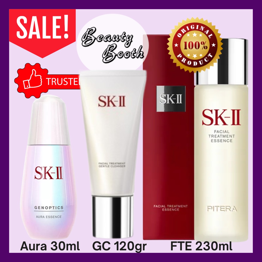 SK-II SKII SK2 FTE 230ml + Cleanser 120gr + Aura 30ml