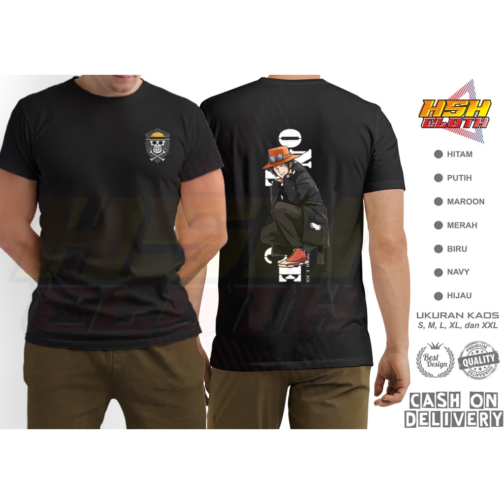 Kaos Baju Anime D Ace One Piece One Piece Kaos anime