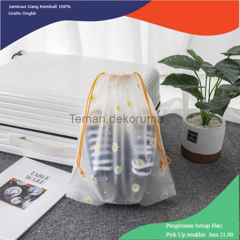 TD - TRV Kantong Pouch Plastik Serut Organizer Drawstring Bag Size XL 30x35cm - VB-71