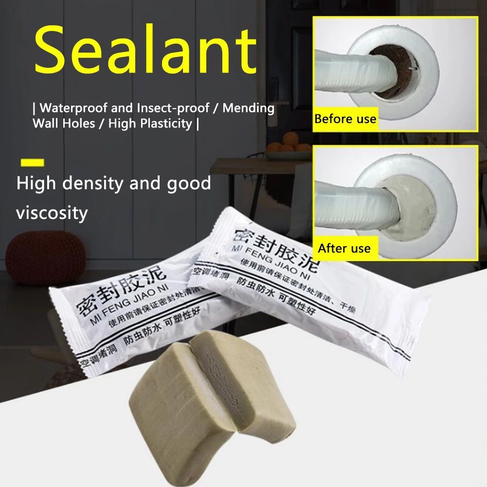 SEMEN TAMBAL LUBANG DEMPUL DINDING KACA Mud Sealer Cement Hole Sealing Repair Kitchen Bathroom Pipe Sewer AC LEM KACA - Aquarium - Silicone Rubber Adhesive - Metal - Sealant 30g