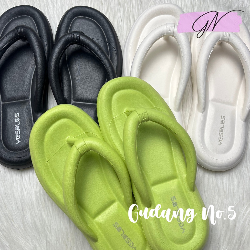 GN-D53-1 Sandal Jepit EVA Rubber Anti Slip Sandal Jelly Wanita Korean Style Import