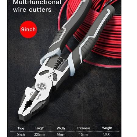✺ AIRAJ Multipurpose Wire Cutters Tang Pemotong Kabel Multifungsi 9 inch  ✰