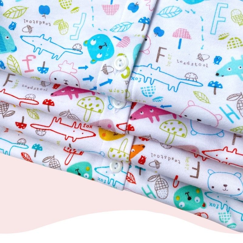 FYL setelan baju celana panjang kancing depan kerah pisang newborn bayicewek bayicowok lucu murah