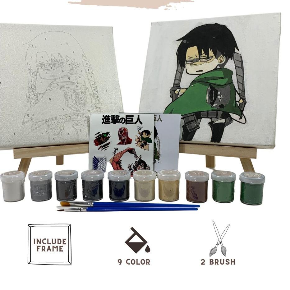 

trx7o2Nc Paint By Number Kit [ Attack On Titan // LEVI ] - Cocoart.id I Kanvas 20 x 20 cm