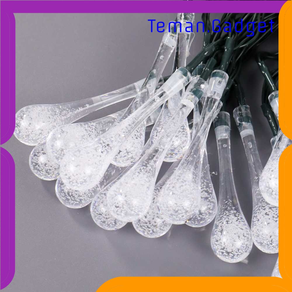 TG - LMP TaffLED Lampu Hias String Lights Raindrop Solar 30LED 6.5M Warm White - SP030