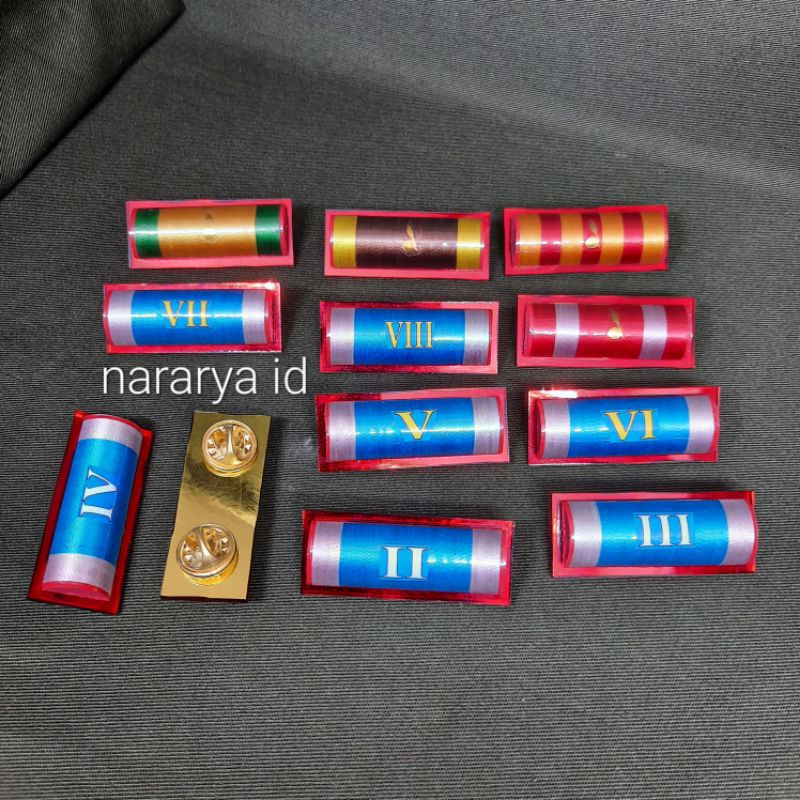 [NARARYA ID] Pita Panjang 4cm Tanda Jasa Satyalancana Satya Lencana TPOD Harian PDH ASN PNS PRAMUKA